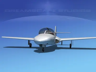 Cessna T-37 Tweetybird Bare Metal 3D model