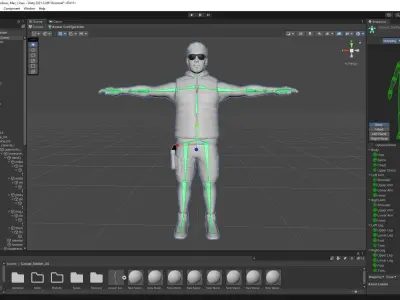 Casual Soldier 24 Low-poly 3D model