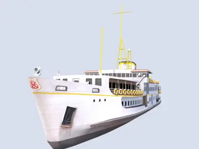 Istanbul Vapuru Cityline Ferry Low-poly 3D model