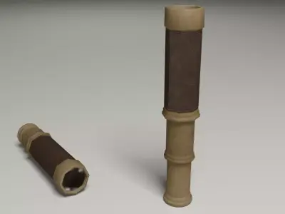 Pirate navigation telescope Low-poly 3D model