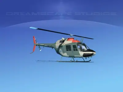 Bell OH-58B Australian Army 3 3D model