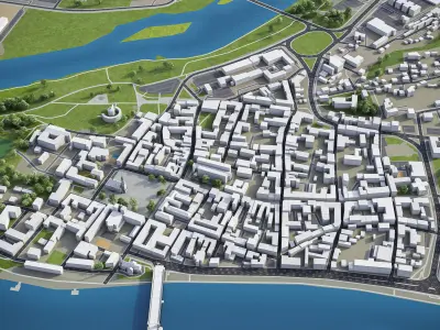 Kaunas Low-poly 3D model