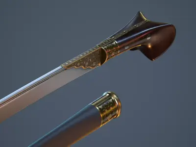 Turkish scimitar 3D model