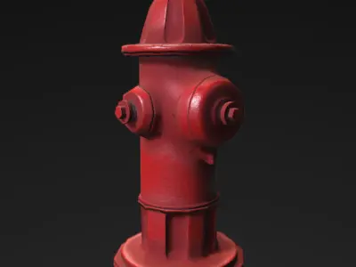 Hydrant - PBR Textures Low-poly 3D model