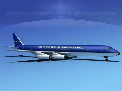Douglas DC-8-63 Air Charter Intl 3 3D model