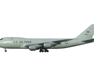 Boeing 747 Airborne Aircraft Carrier 3D model