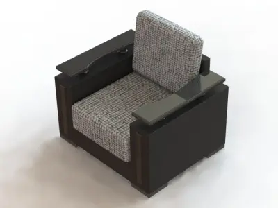 Yellow Armchair Furniture 3D model