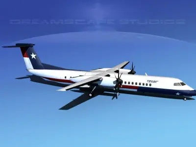 Dehaviland DHC-8 400 Texair 3D model