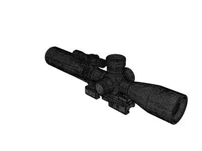 Precision Tactical Rifle Scope 3D model