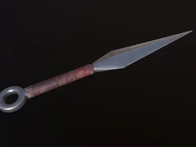 Kunai sword Free low-poly 3D model