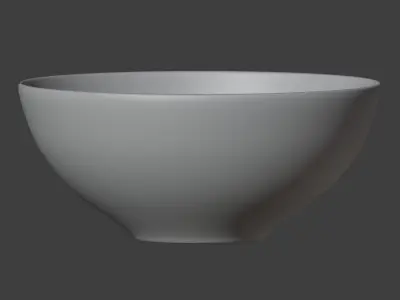 Woodem Bowl Free low-poly 3D model