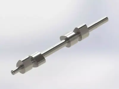 Camshaft 2 cylinder engine 3D model