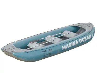 Inflatable Boat - Kayak Sevylor Tahiti HF K109 Style Low-poly 3D model