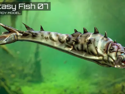 Fantasy Fish 06 - Aqua Life - Water Underwater Creature - 48 Low-poly 3D model