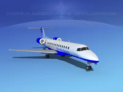 Embraer ERJ-135 Blue Skies Express 3D model