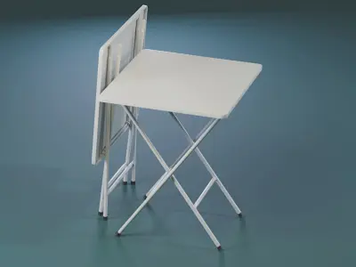 two folding tables 3D model
