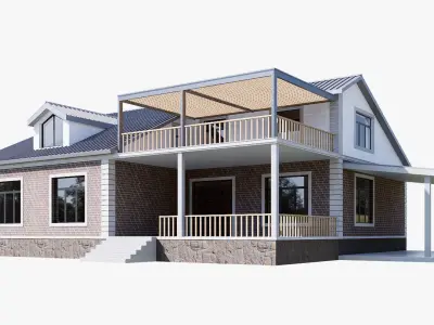 house Low-poly 3D model