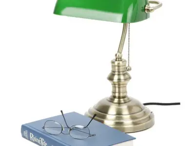 Warwick Metallic Bankers Lamp Free 3D model
