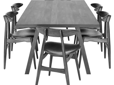 Dining set 44 Free 3D model