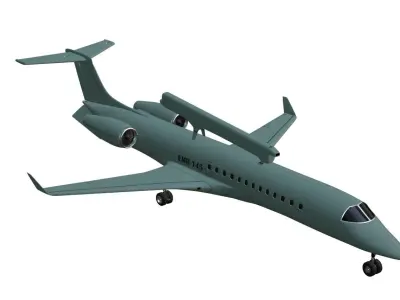 EMBRAER - EMB145 AEW C - ERIEYE - THE BRAZILIAN AWAC - Low-poly 3D model