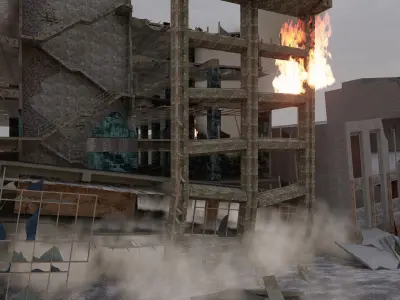 War invasion diorama 3D model