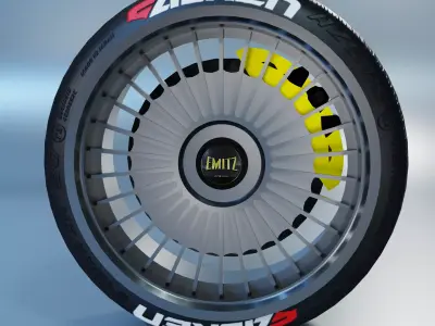 Work Emitz Wheel Low-poly 3D model