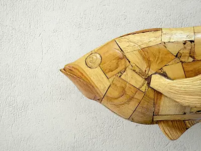 Driftwood Mosaic Fish by Palecek 3D model