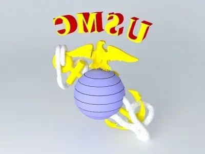 USMC EAGLE GLOBE AND ANCHOR 3D model
