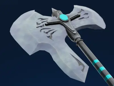Diamond Axe PBR Low-Poly Game READY Low-poly 3D model