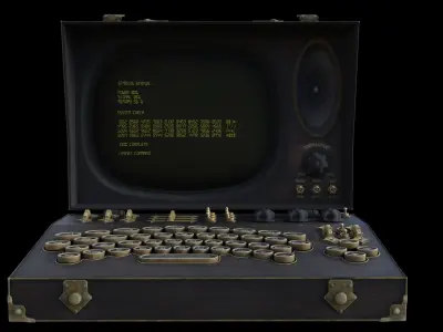 laptop ficction Low-poly 3D model