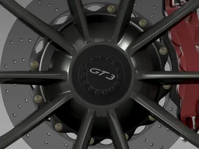Porsche 911 GT3 2014 wheel 3D model