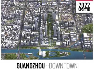 Guangzhou Low-poly 3D model