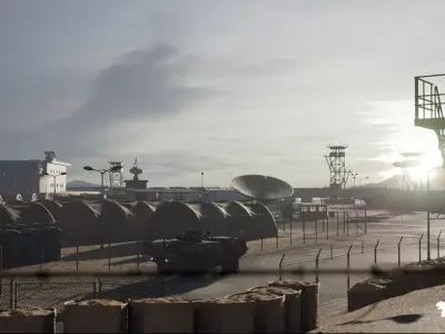 Military Base Megapack Low-poly 3D model