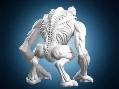 Horrific Mutant Creature 3D print model