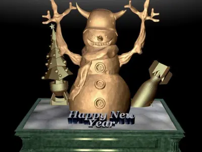 Snowman - militarist 3D print model