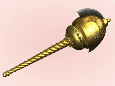 GADA Weapon of the Hindu God Hanuman And MACE Low-poly 3D model