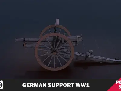 German Support WW1 Low-poly 3D model