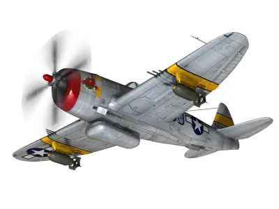 Republic P-47D Thunderbolt - Schmaltzie 3D model