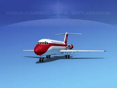 Douglas DC-9-15 Midwestern Air 3D model