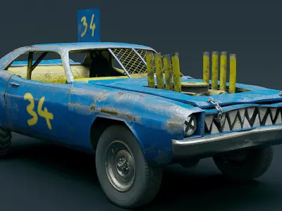 Demolition Derby Car Free 3D model