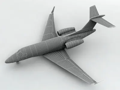  Embraer Phenom 300 Aircraft Low-poly 3D model