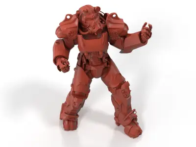 T 60 Combat Armor Fallout Talking for 3D Print 3D print model