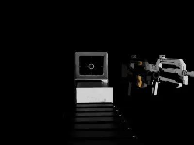 Halo Battlerifle Low-poly 3D model