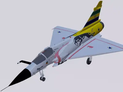 Dassault Mirage 2000-C Tribute Ayrton Senna 3D model