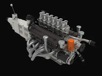 Ferrari Colombo 250 Engine - 3 liter 3D model
