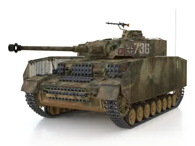 PzKpfw IV - Panzer 4 - Ausf J - 736 3D model