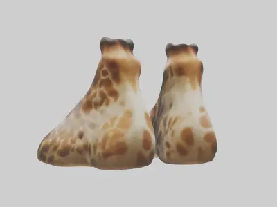 Giraffe Hooves Model Low-poly 3D model
