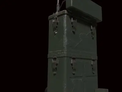 BC-1000 World War 2 Military Radio Low-poly 3D model