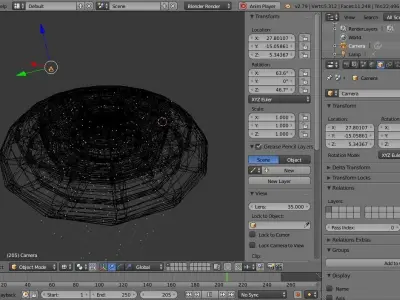 Spaceship Flying saucer Low-poly 3D model