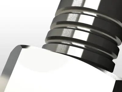 Bolt and nut 3D model